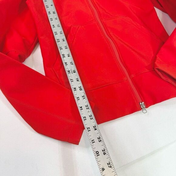 Nike ACG Jacket Womens XS (0-2) Red Polyester Long-Sleeve Full-Zip Hooded Sporty - Picture 6 of 8